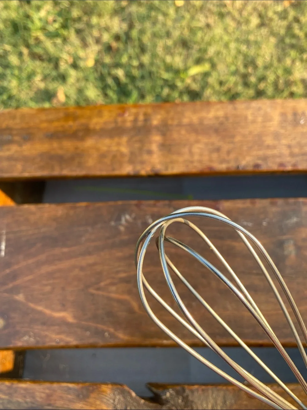 Vintage Balloon Wooden Handle Stainless Steel Wire Whisk